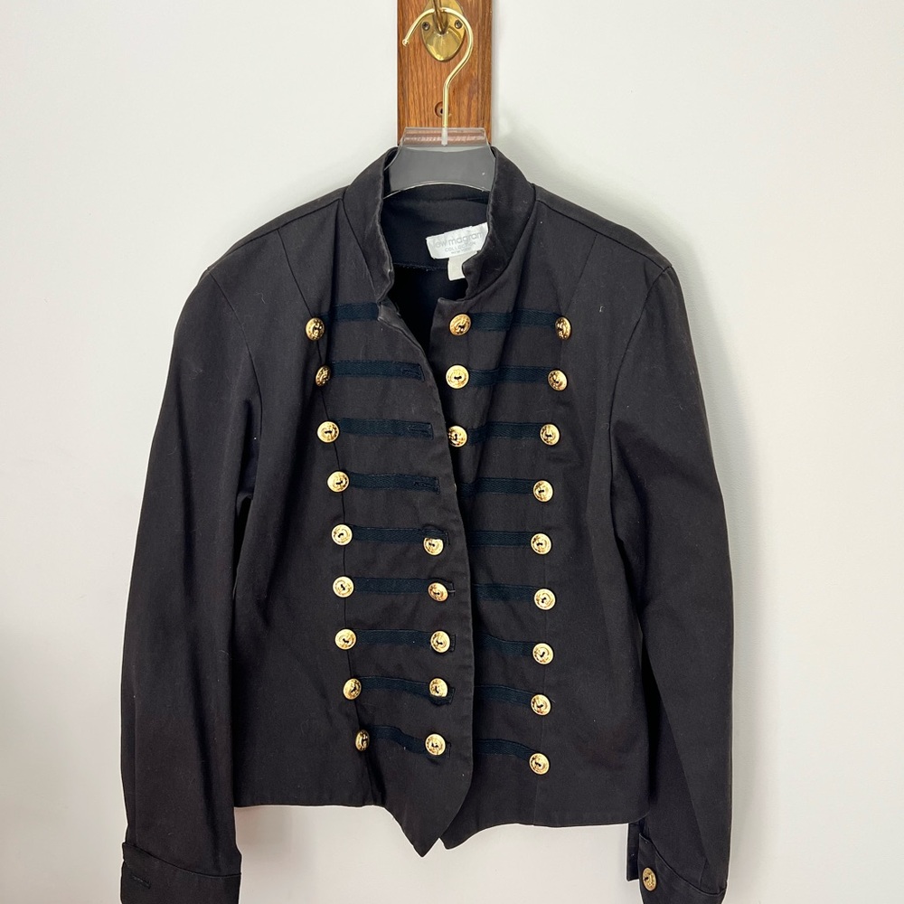 Black Military Style Utility Jacket